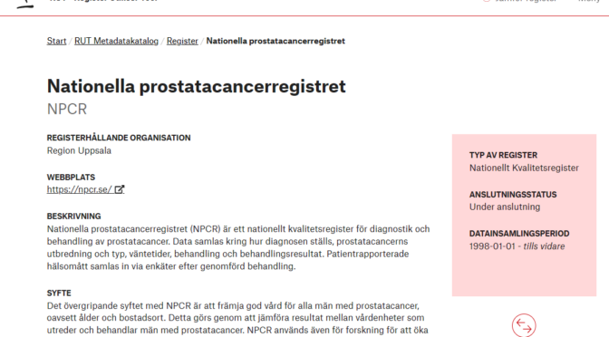 Nu finns NPCR med i RUT metadatakatalog!