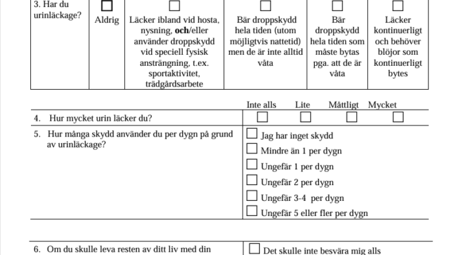Nyhet om patientenkäter utvecklat av den nationella arbetsgruppen för PROM i NPCR.